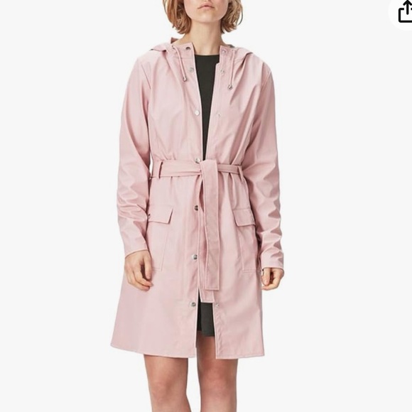 Rains Jacket, Pink S/M - Picture 1 of 15